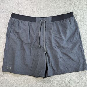 Under Armour Shorts Mens 4XL Grey Swim Trunks Lined Drawstring